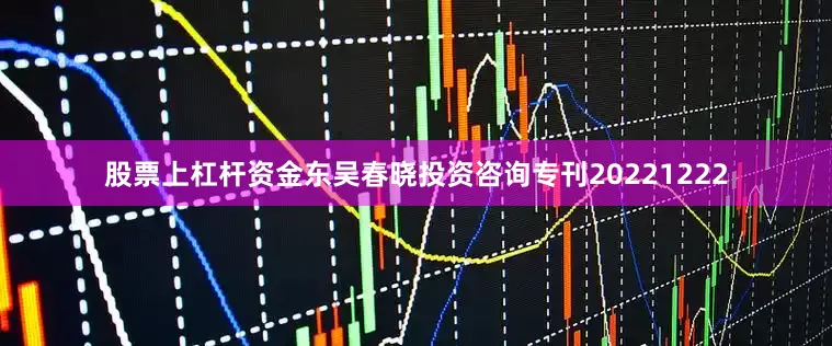 股票上杠杆资金东吴春晓投资咨询专刊20221222